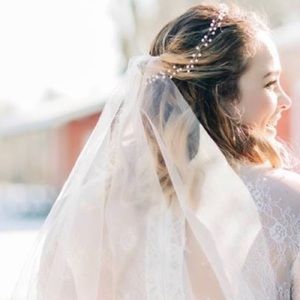 Boho bridal hair piece